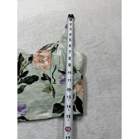 Abercrombie & Fitch Women's Linen-Blend Notch-Neck Set Top XS Multicolor NWT - Picture 5 of 11